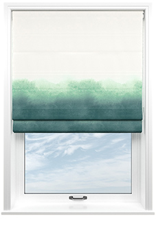 Bluebellgray Ombre, Teal - Roman Blind